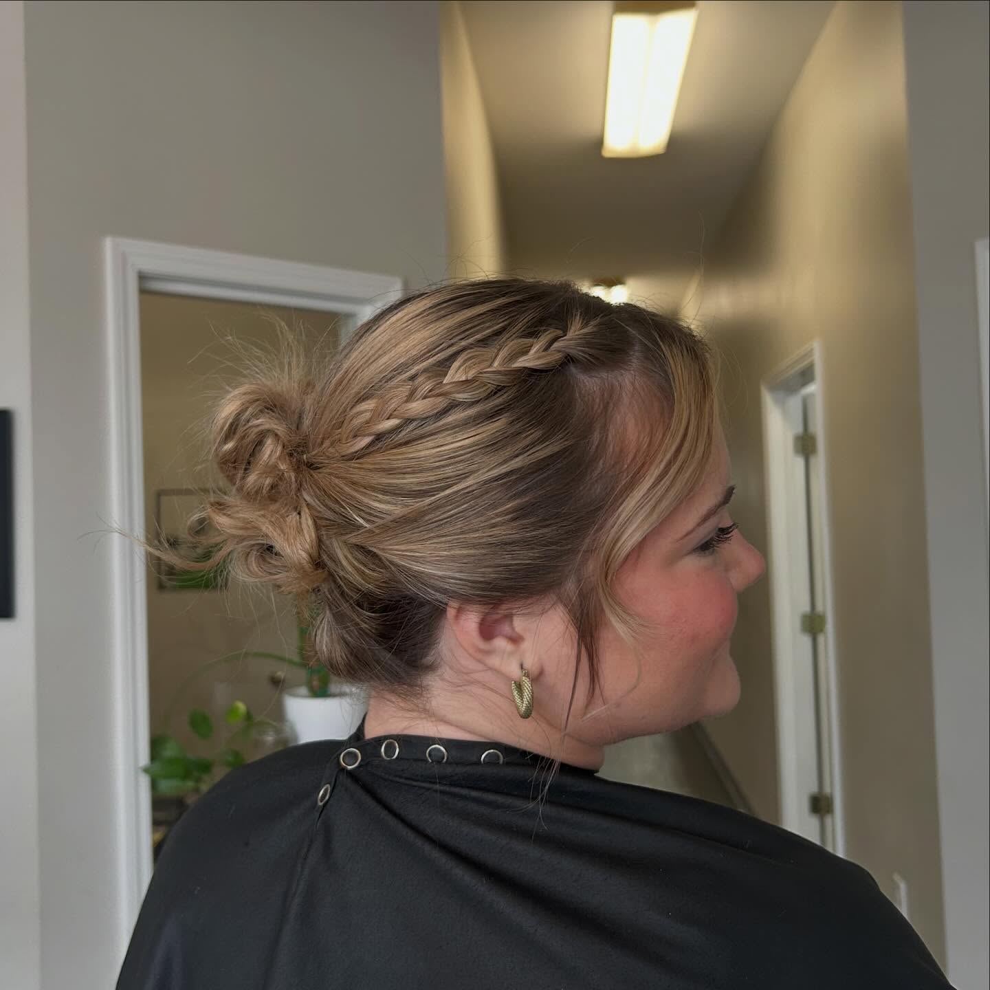 Charming Half-Up Bun with Braided Accent