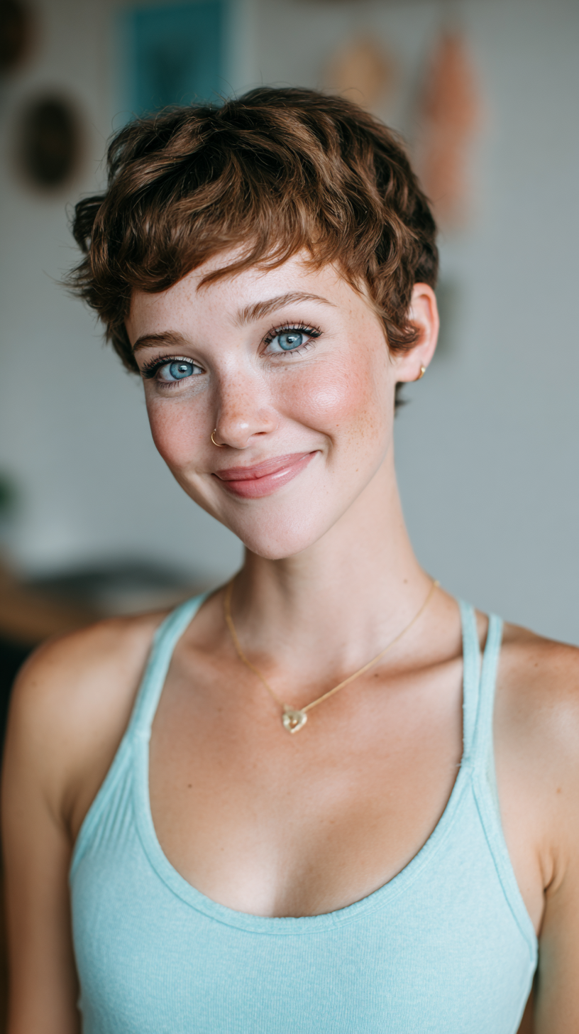 Charming Textured Pixie Cut with Soft Waves