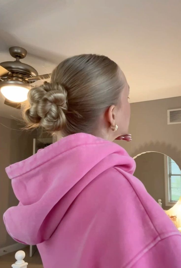 Charming Twisted Floral Bun with Sleek Finish
