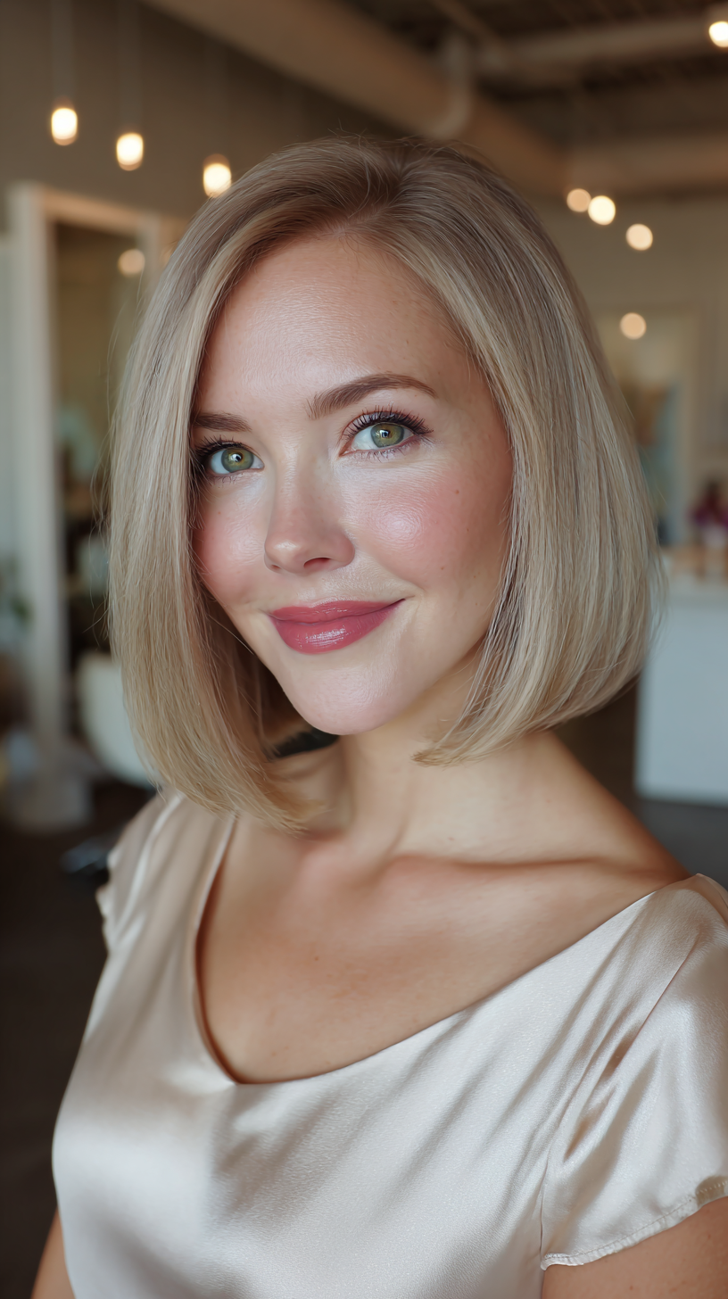 Chic Blunt Bob with Subtle Textured Ends