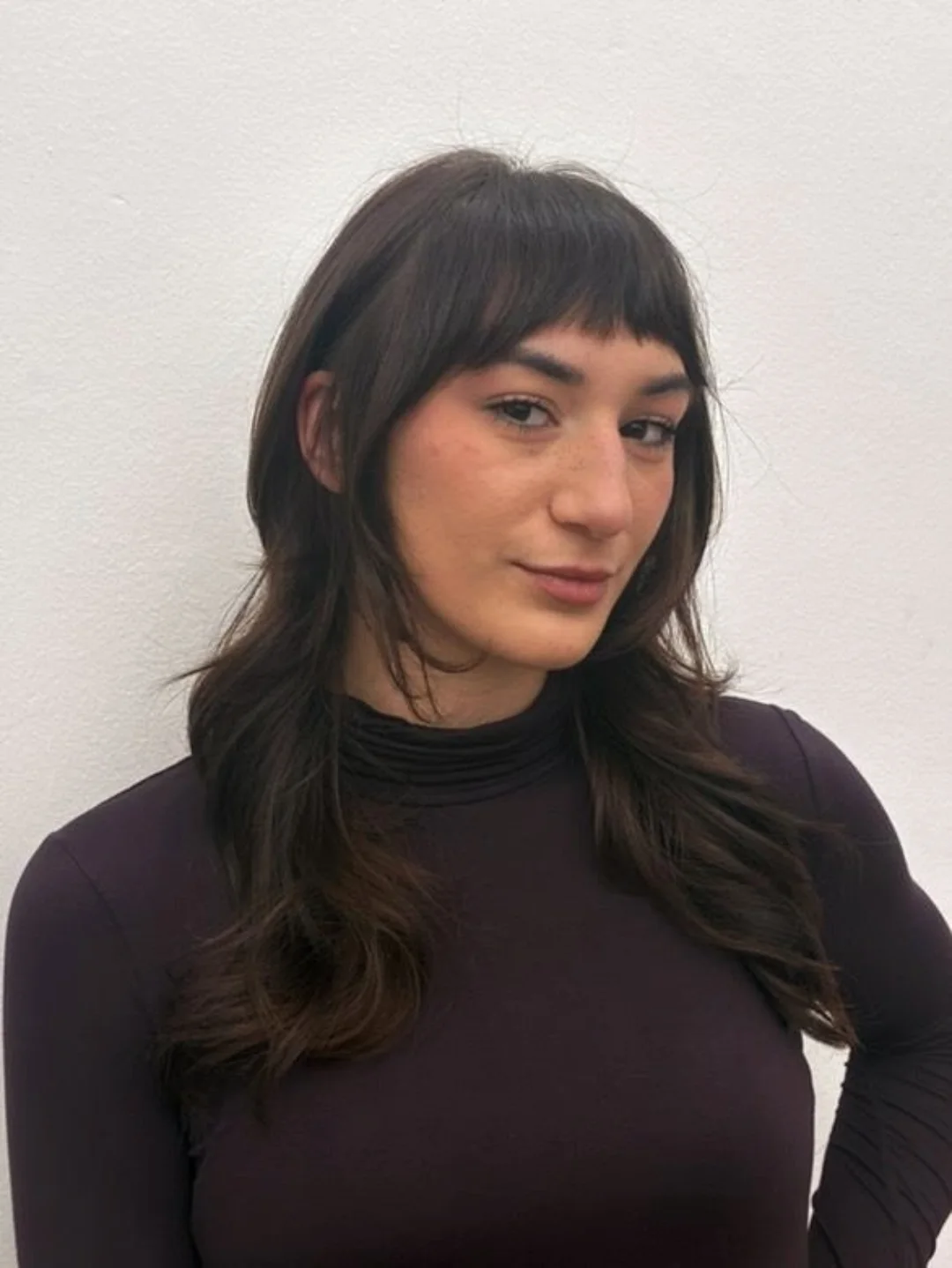 Chic Layered Cut with Textured Bangs