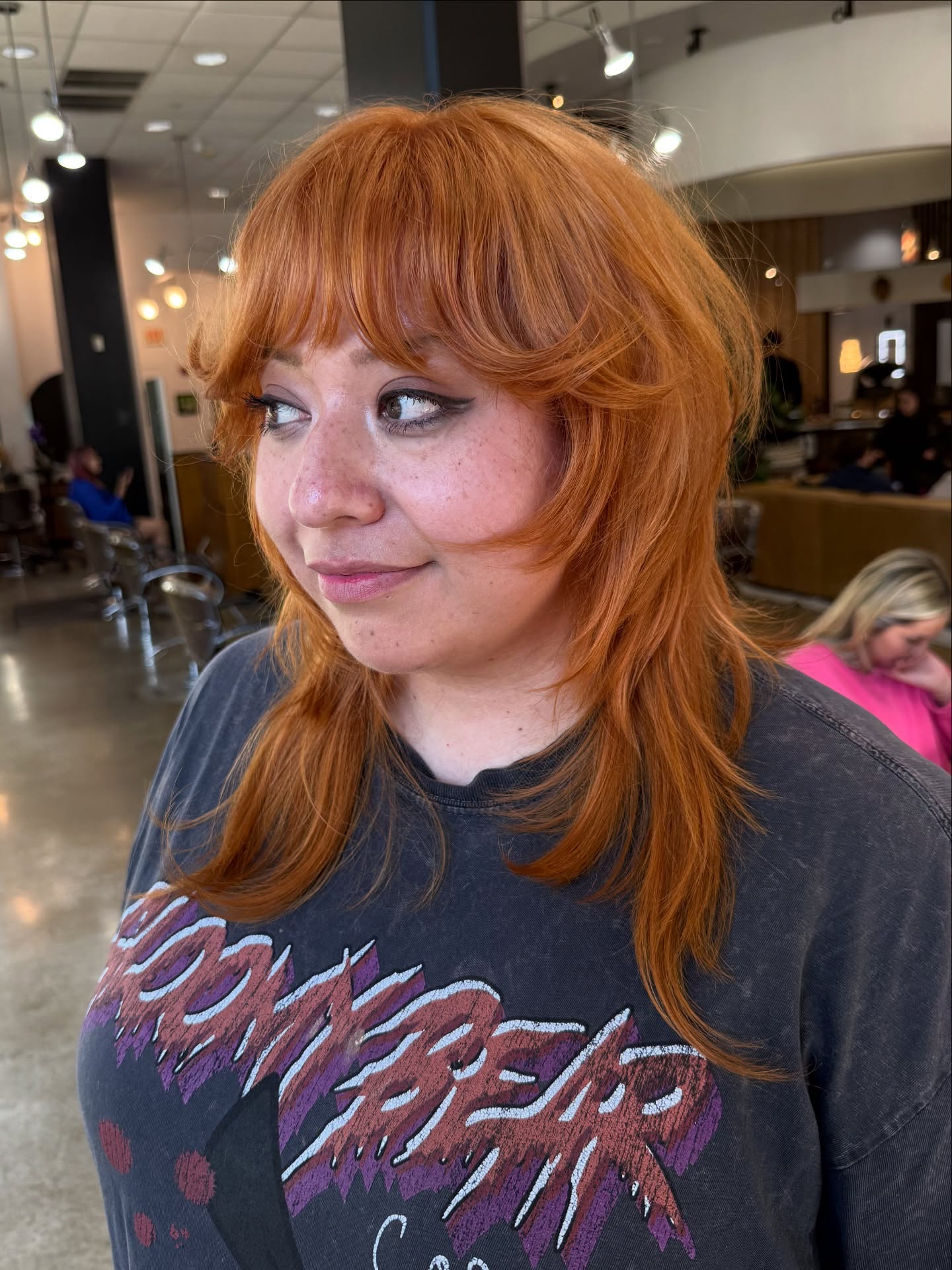 Chic Layered Shag with Soft Fringe