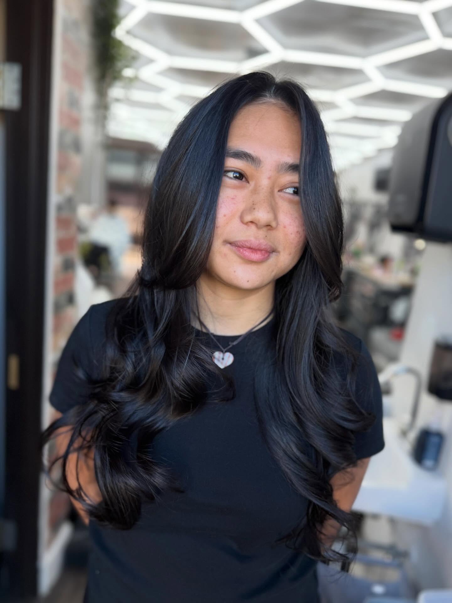 Chic Long Layered Cut with Soft Waves