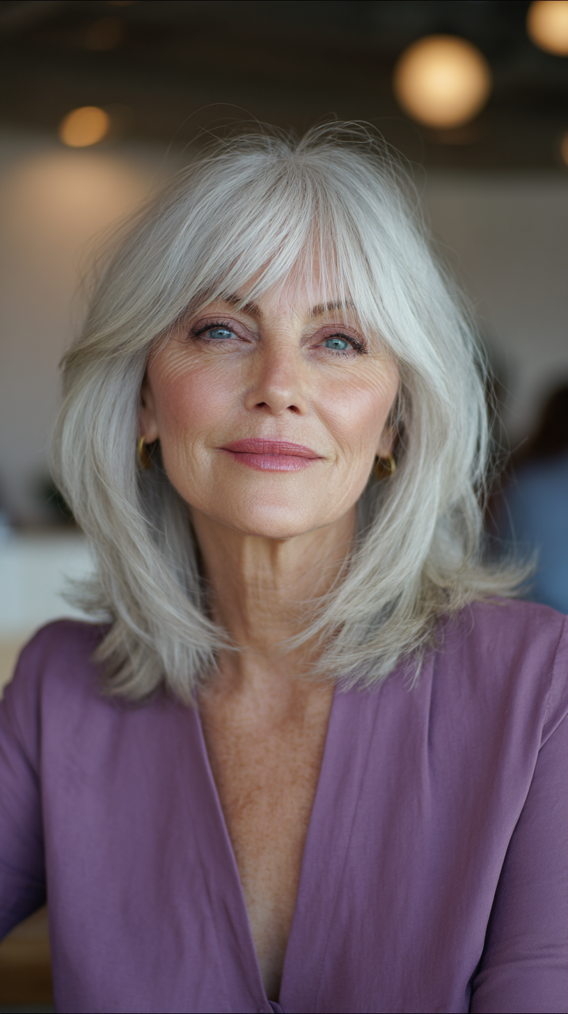 Chic Soft Shag with Feathered Bangs