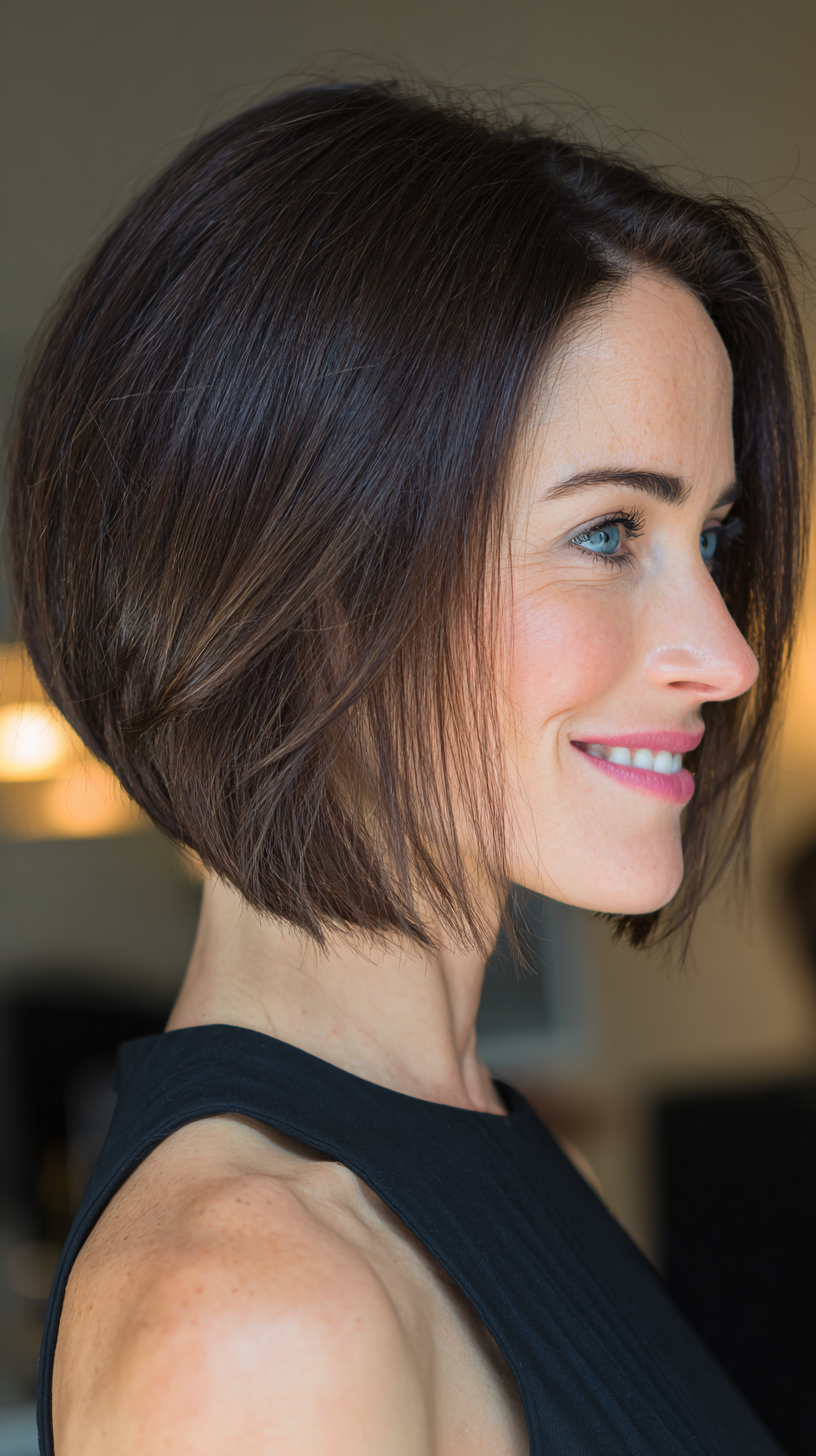Chic Textured A-Line Bob with Subtle Layers