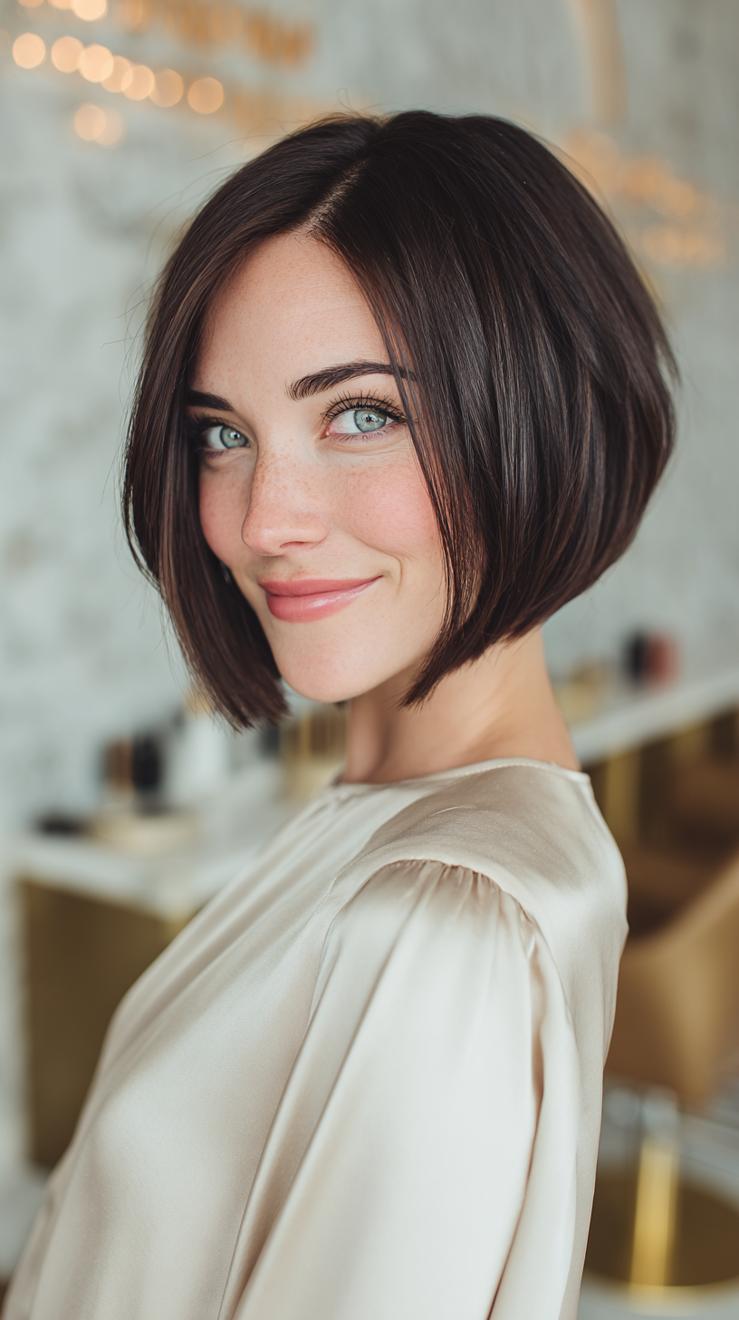Chic Textured A-Line Bob with Subtle Movement