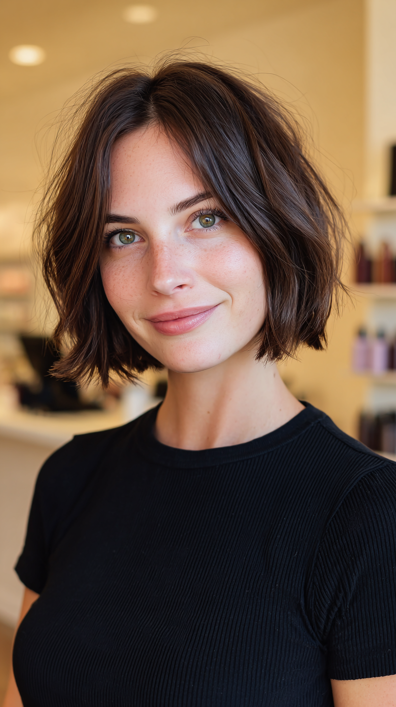 Chic Textured Bob with Soft Movement