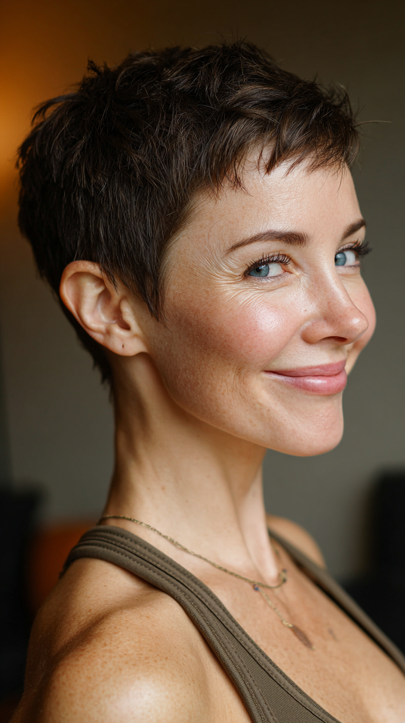 Chic Textured Pixie Cut with Soft Layers