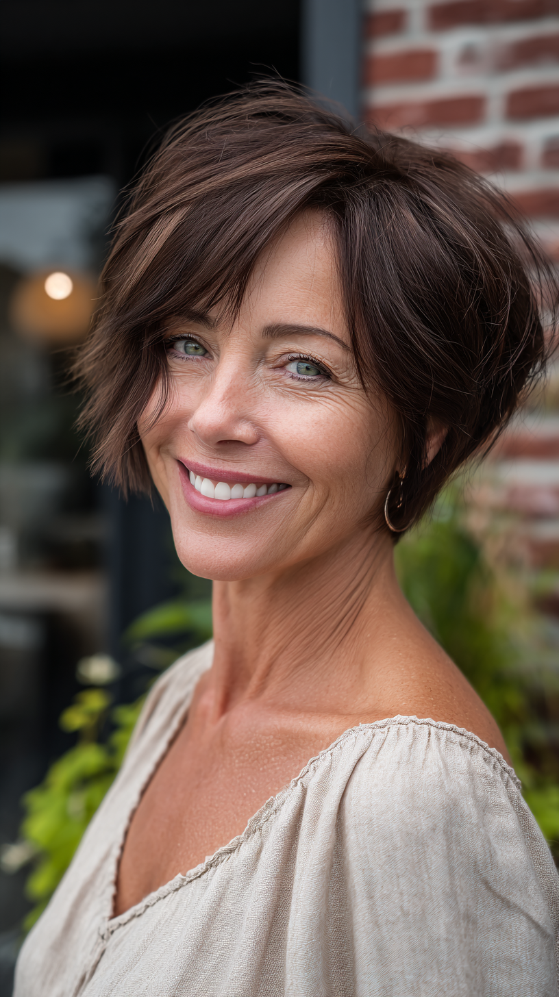 Chic Textured Short Bob with Subtle Layers