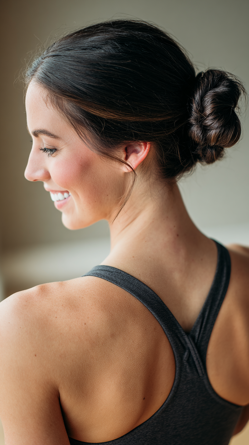 Chic Twisted Low Bun for Active Lifestyles