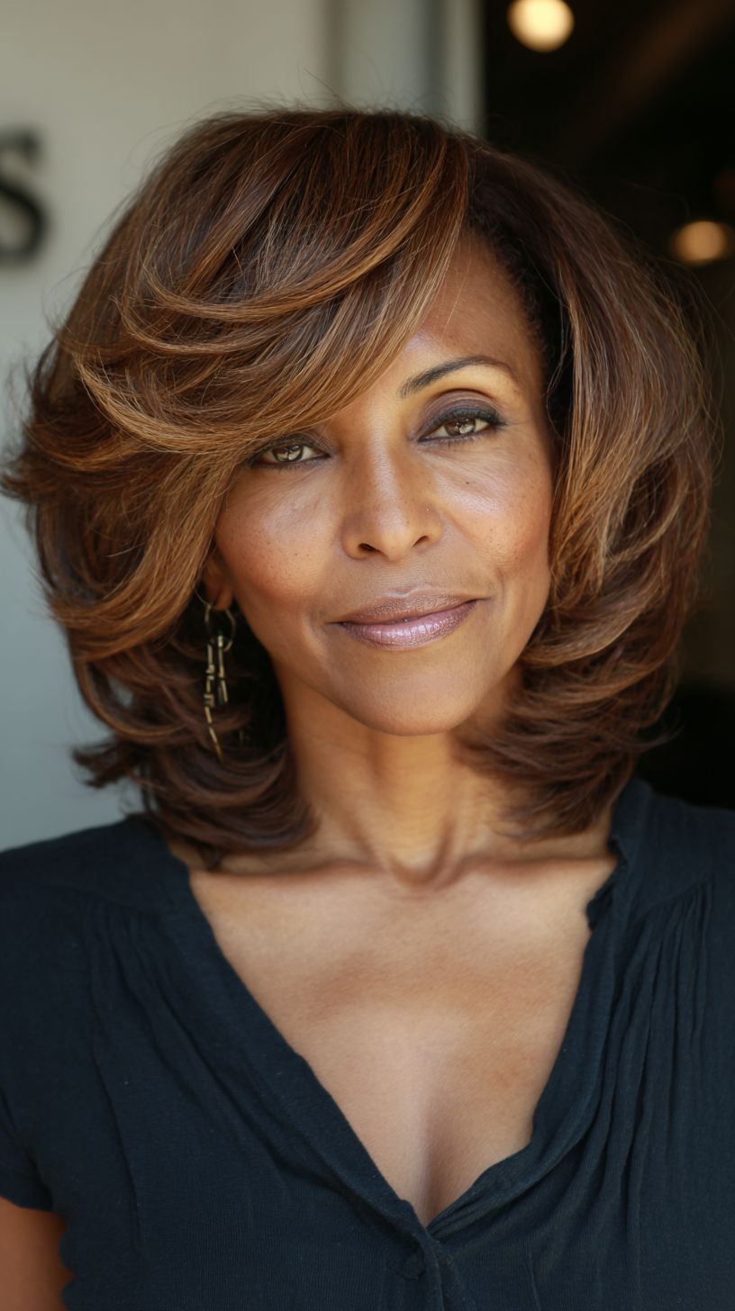 Classic Layered Bob with Subtle Highlights