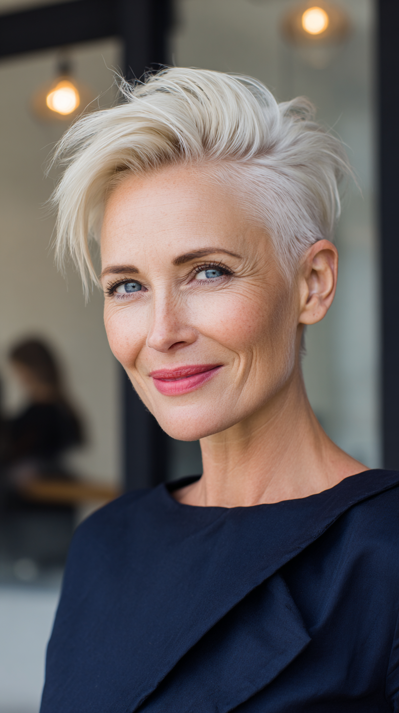 Edgy Short Undercut with Textured Top