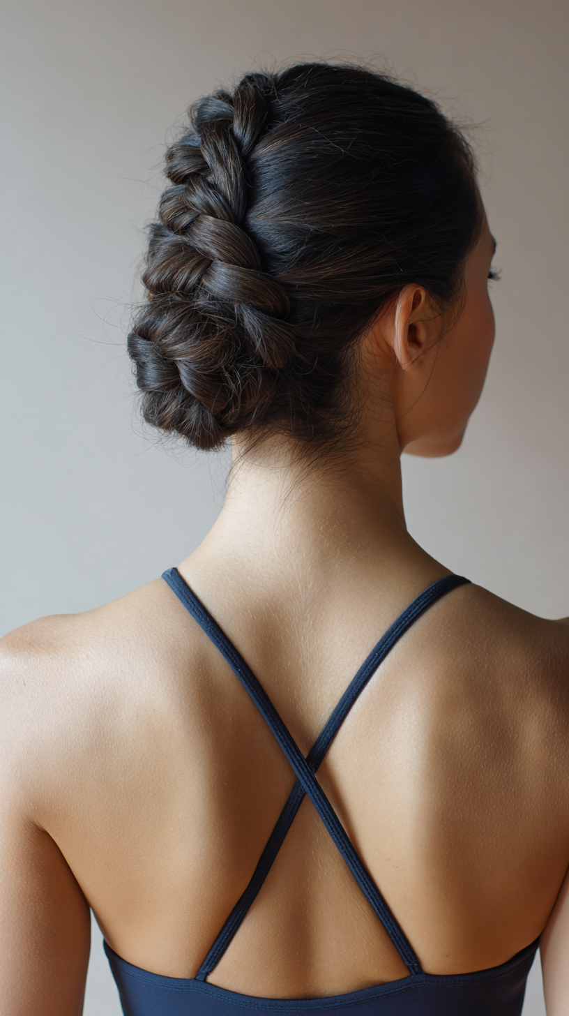 Elegant Braided Bun with Smooth Finish