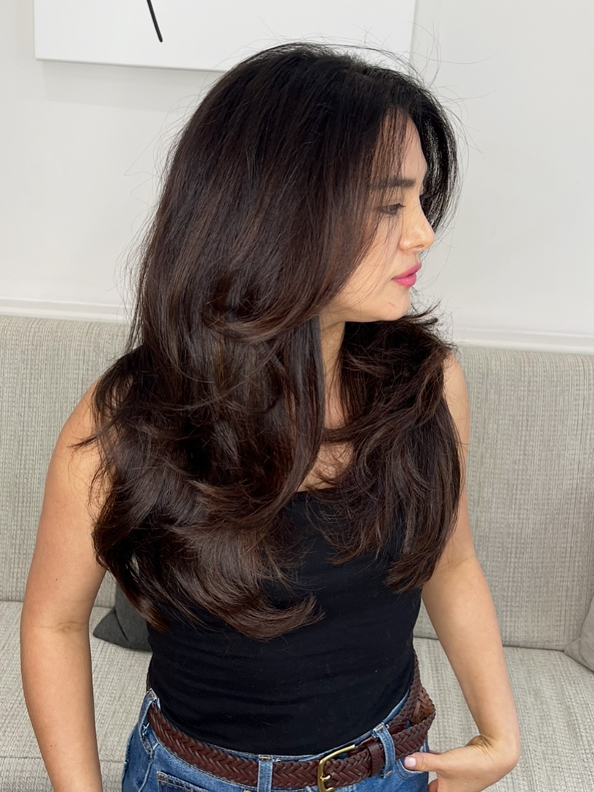 Elegant Long Layered Cut with Subtle Movement