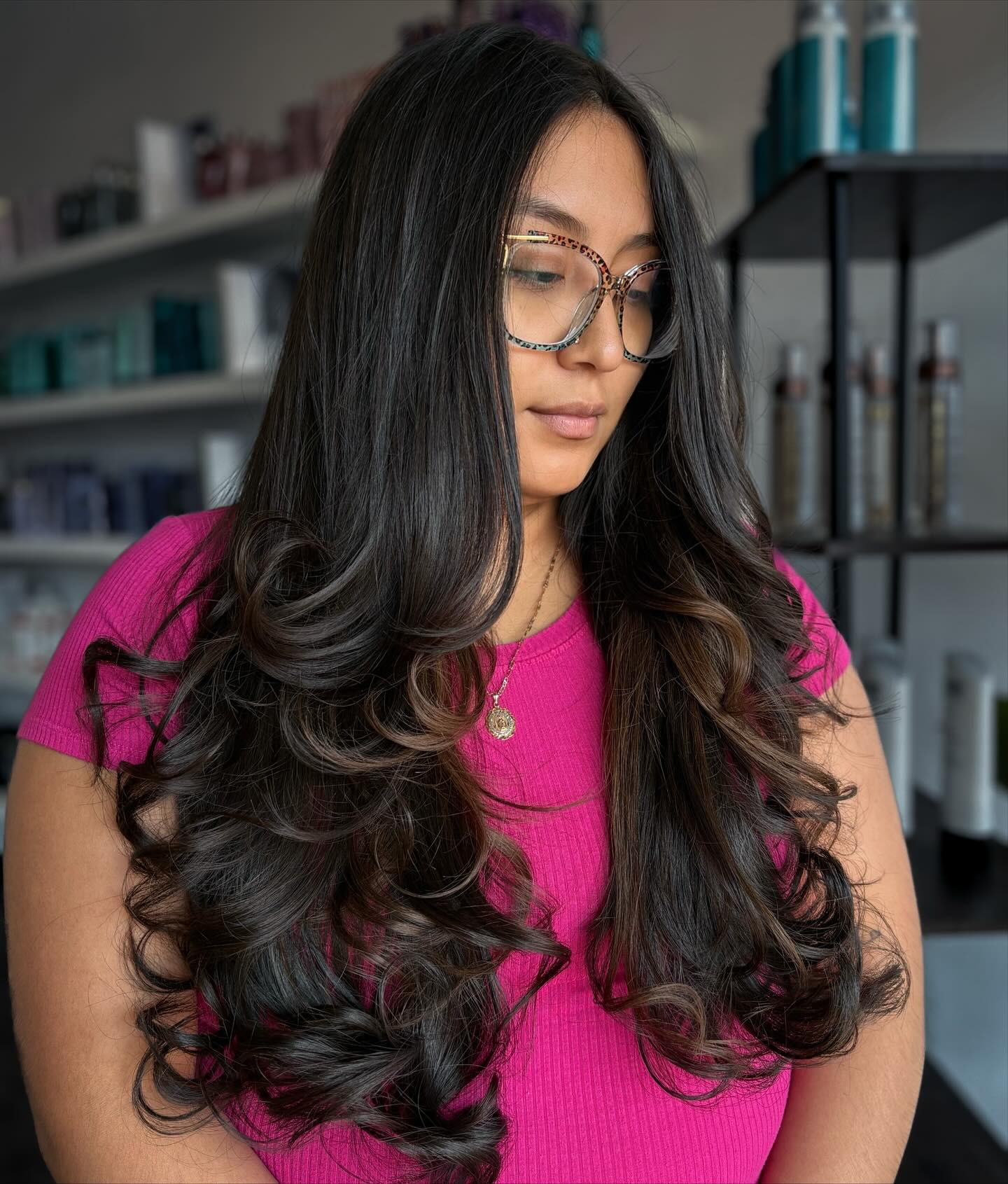Luxurious Long Layered Cut with Soft Curls