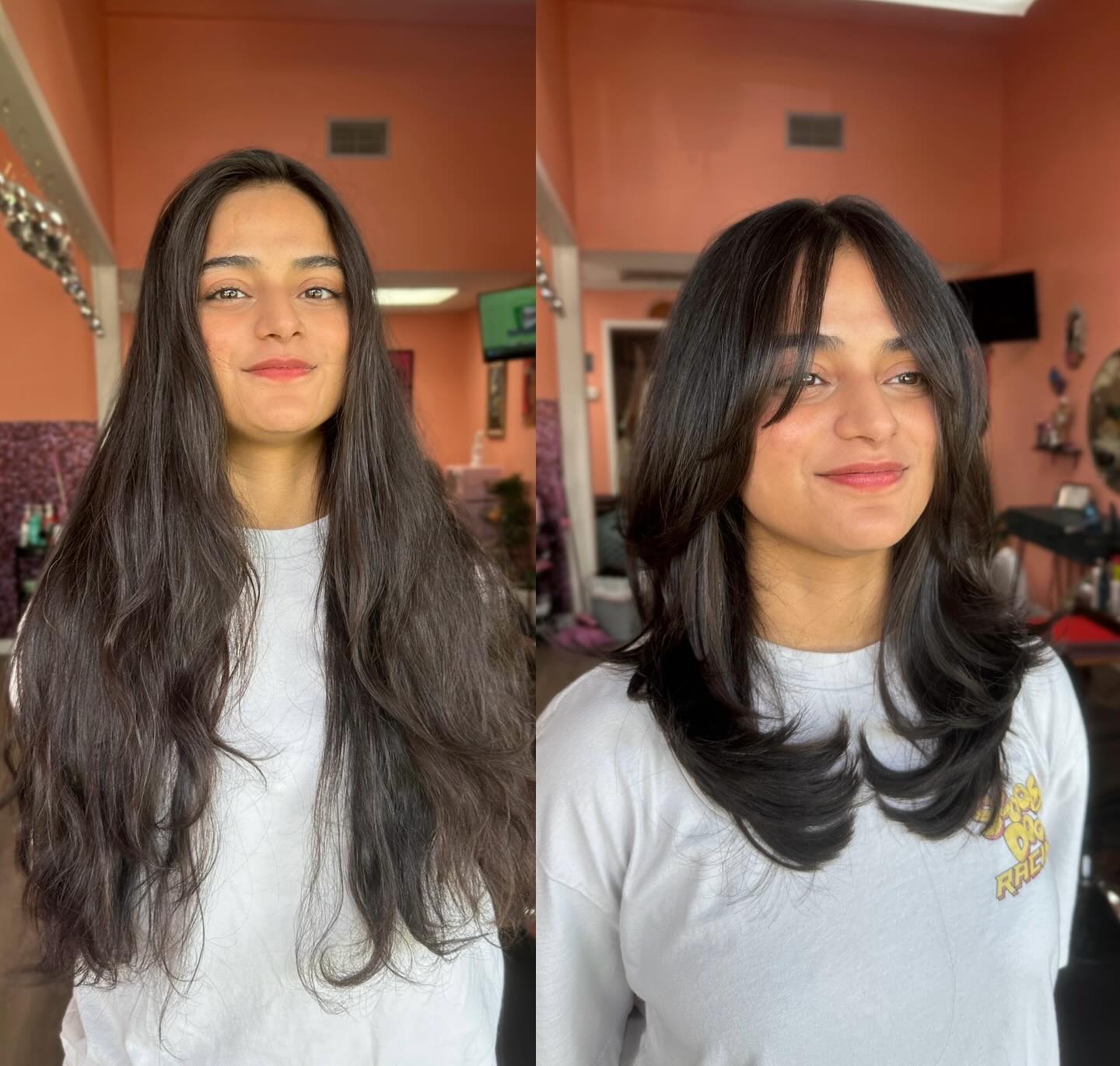 Modern Layered Cut with Face-Framing Bangs