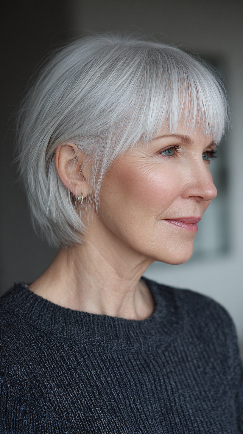 Modern Textured Silver Shag with Soft Layers