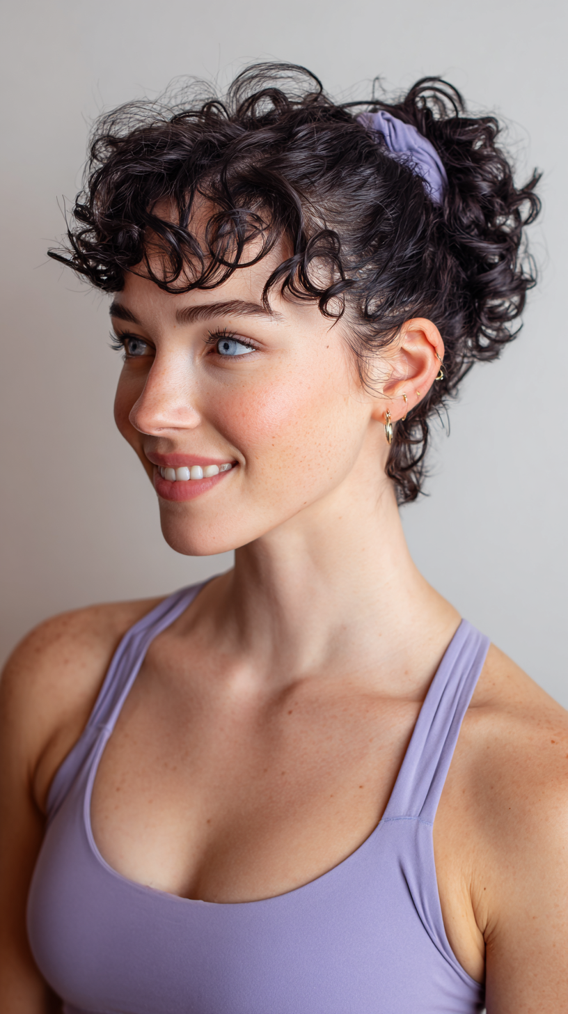 Playful Curly Half-Up Style with Soft Volume