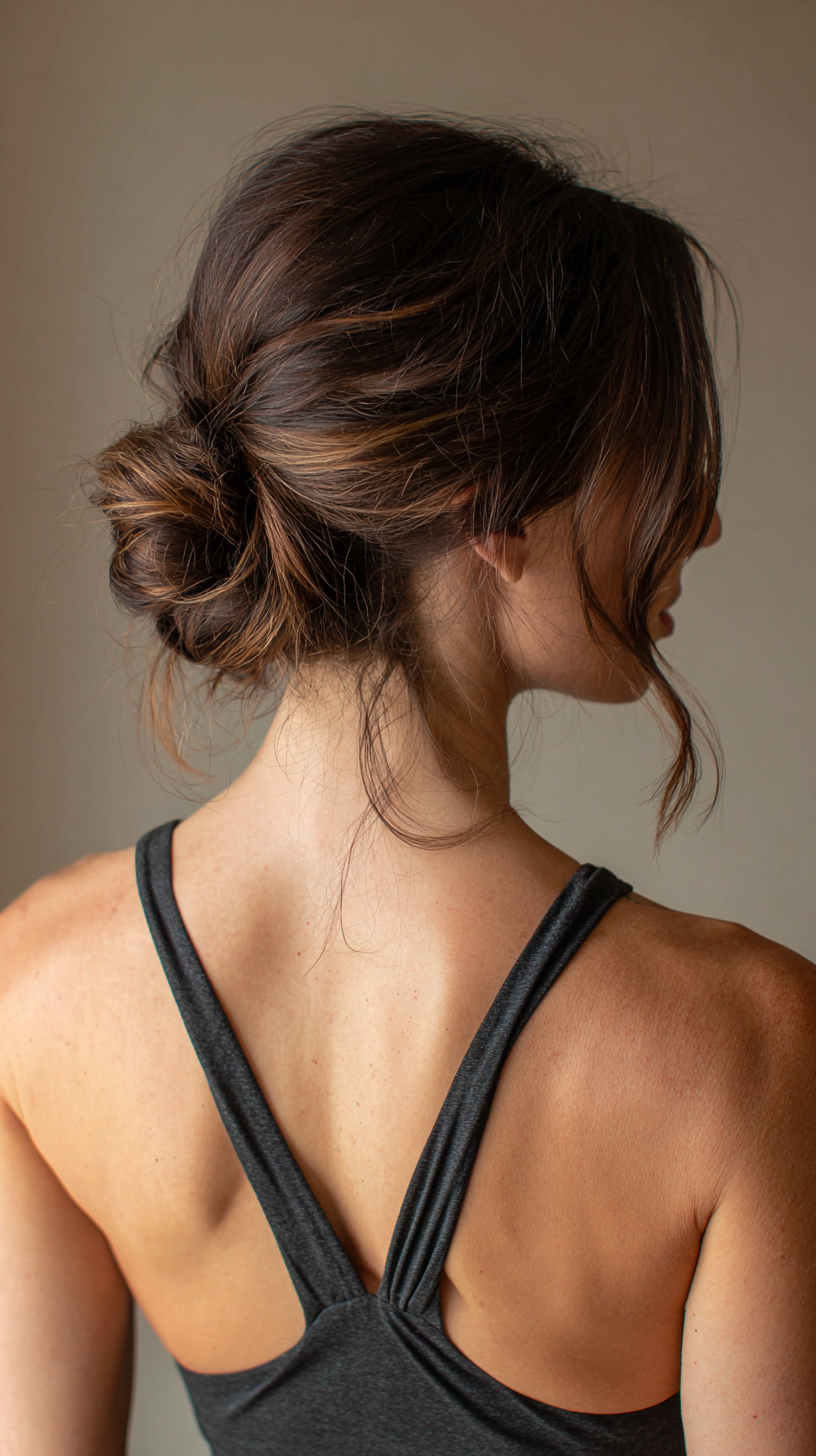 Relaxed Low Bun with Soft Face-Framing Strands