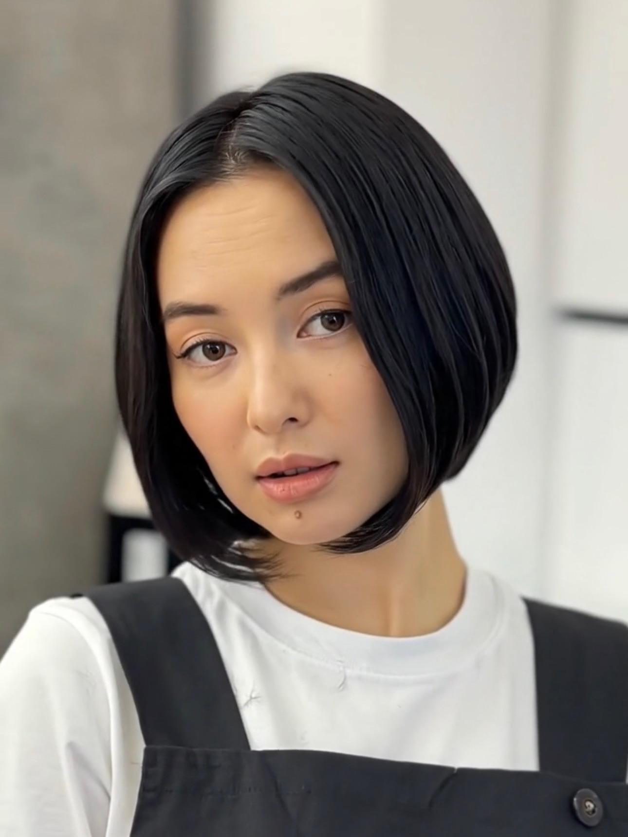 Sleek A-Line Bob with Smooth Glossy Finish