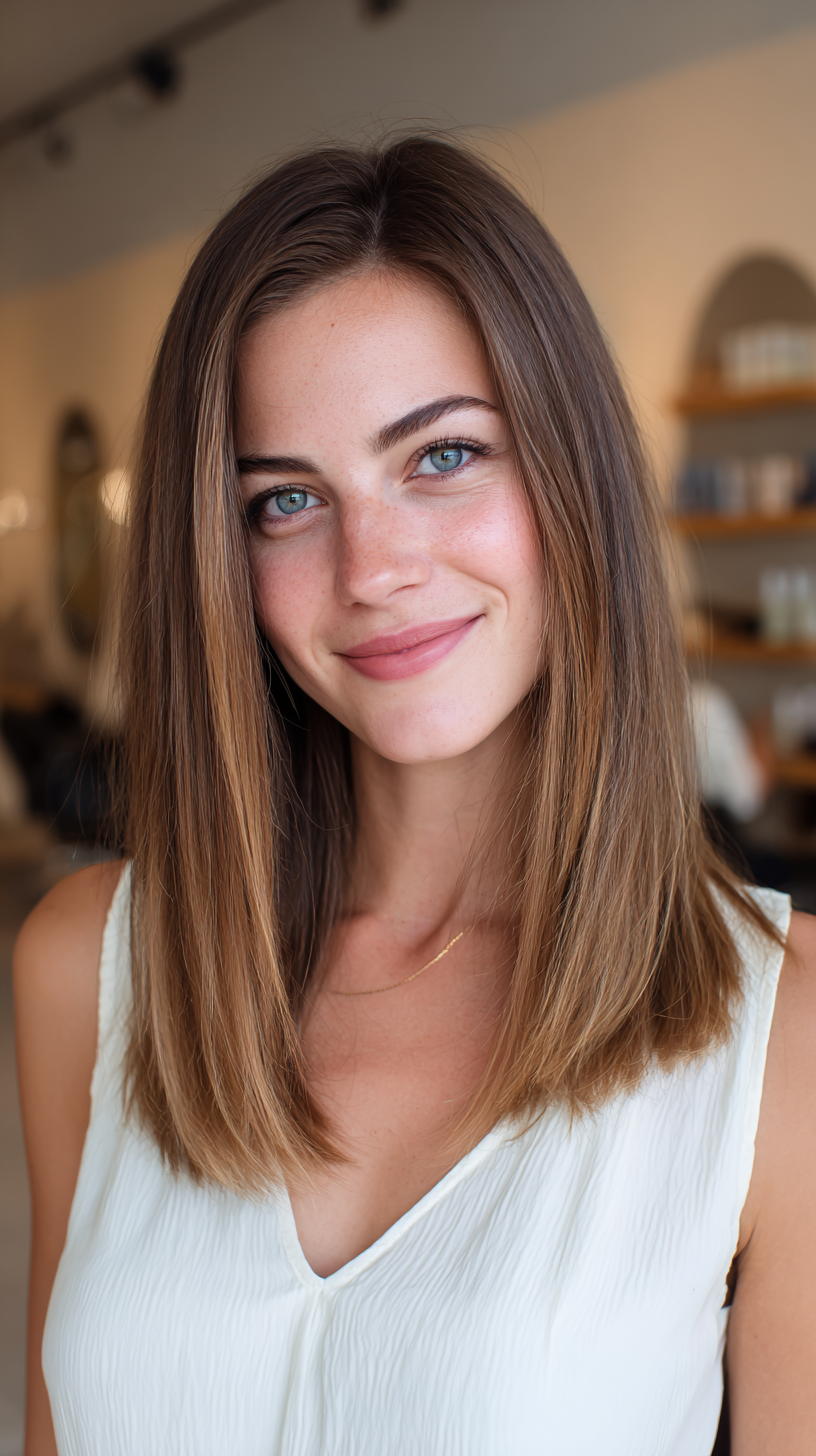 Sleek Blunt Cut with Natural Shine