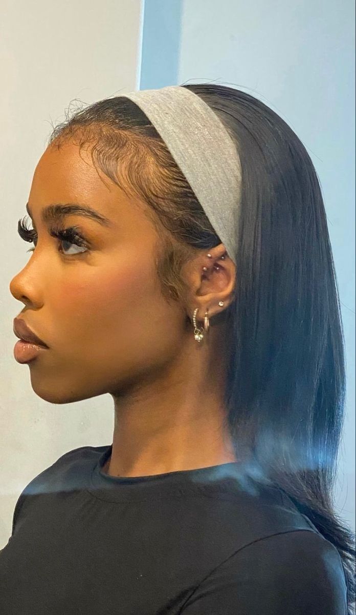 Sleek Mid-Length Hair with Stylish Headband