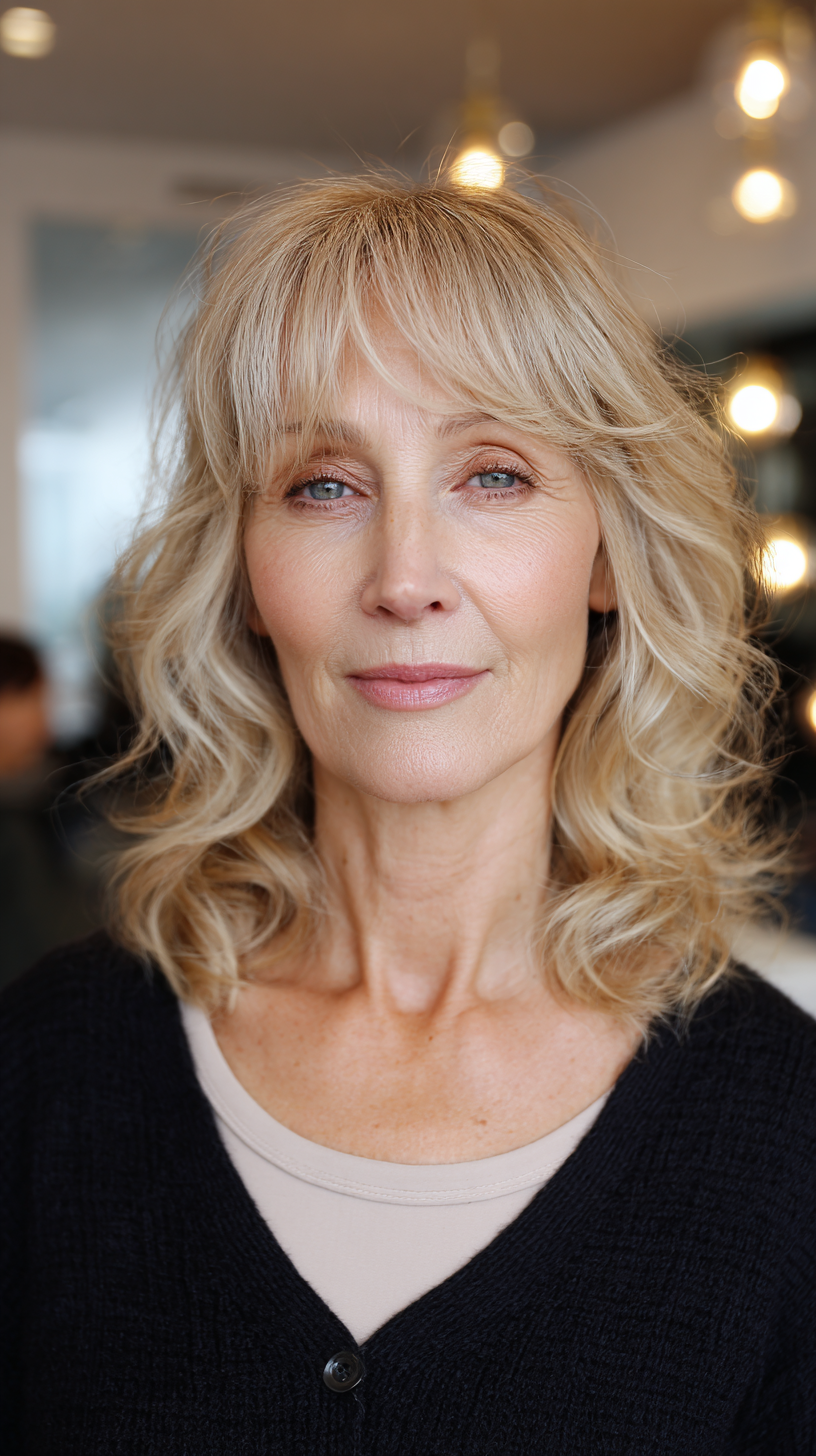 Softly Layered Beachy Boho Shag for Women Over 60