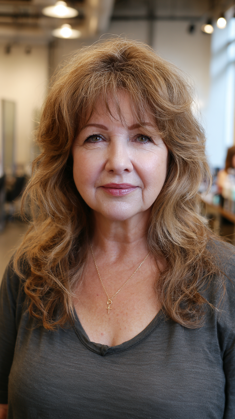 Softly Layered Boho Shag for Women Over 60
