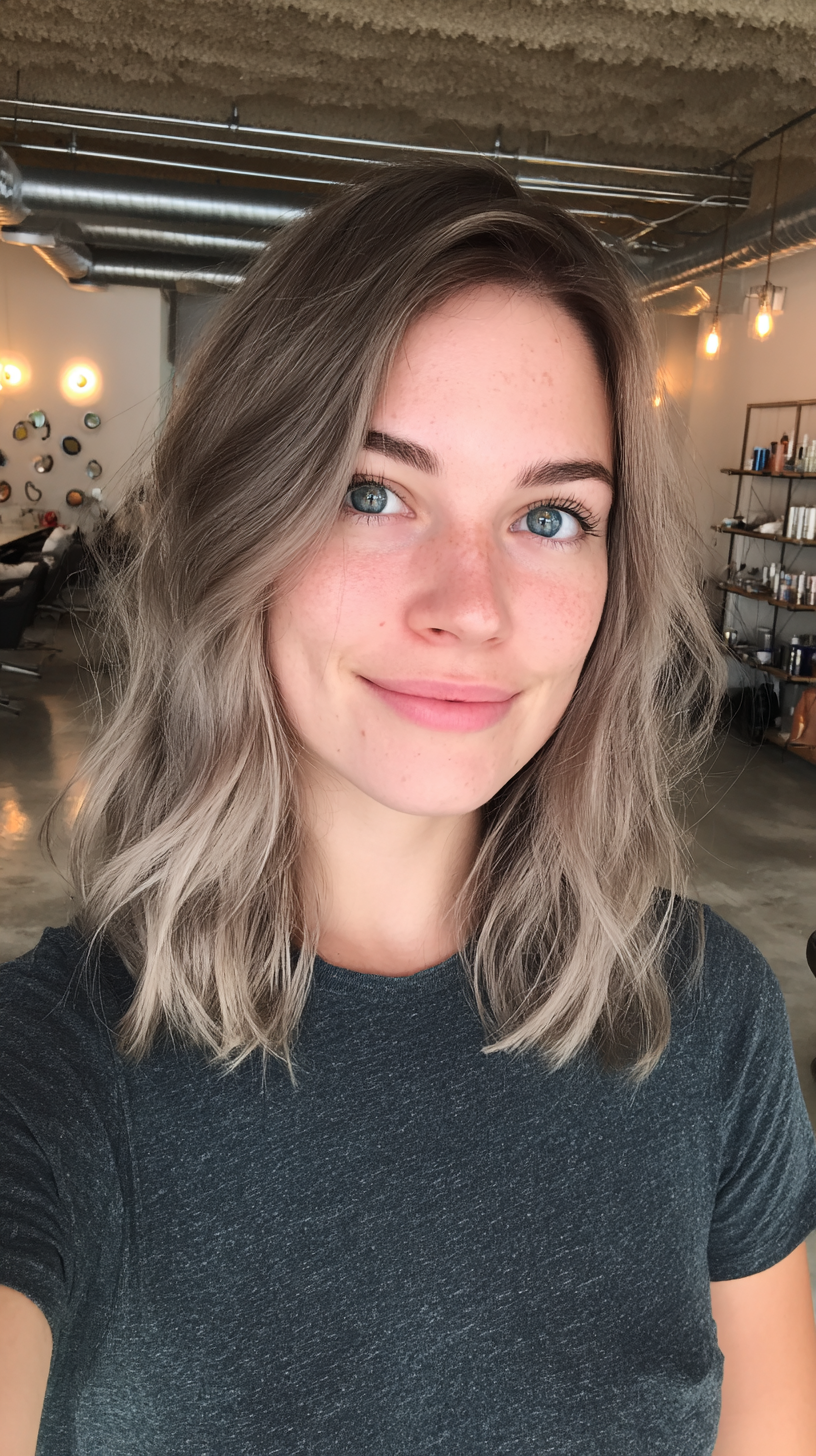 Softly Textured Ash Blonde Waves
