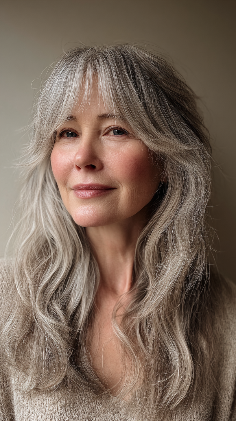 Softly Textured Boho Shag for Women Over 60