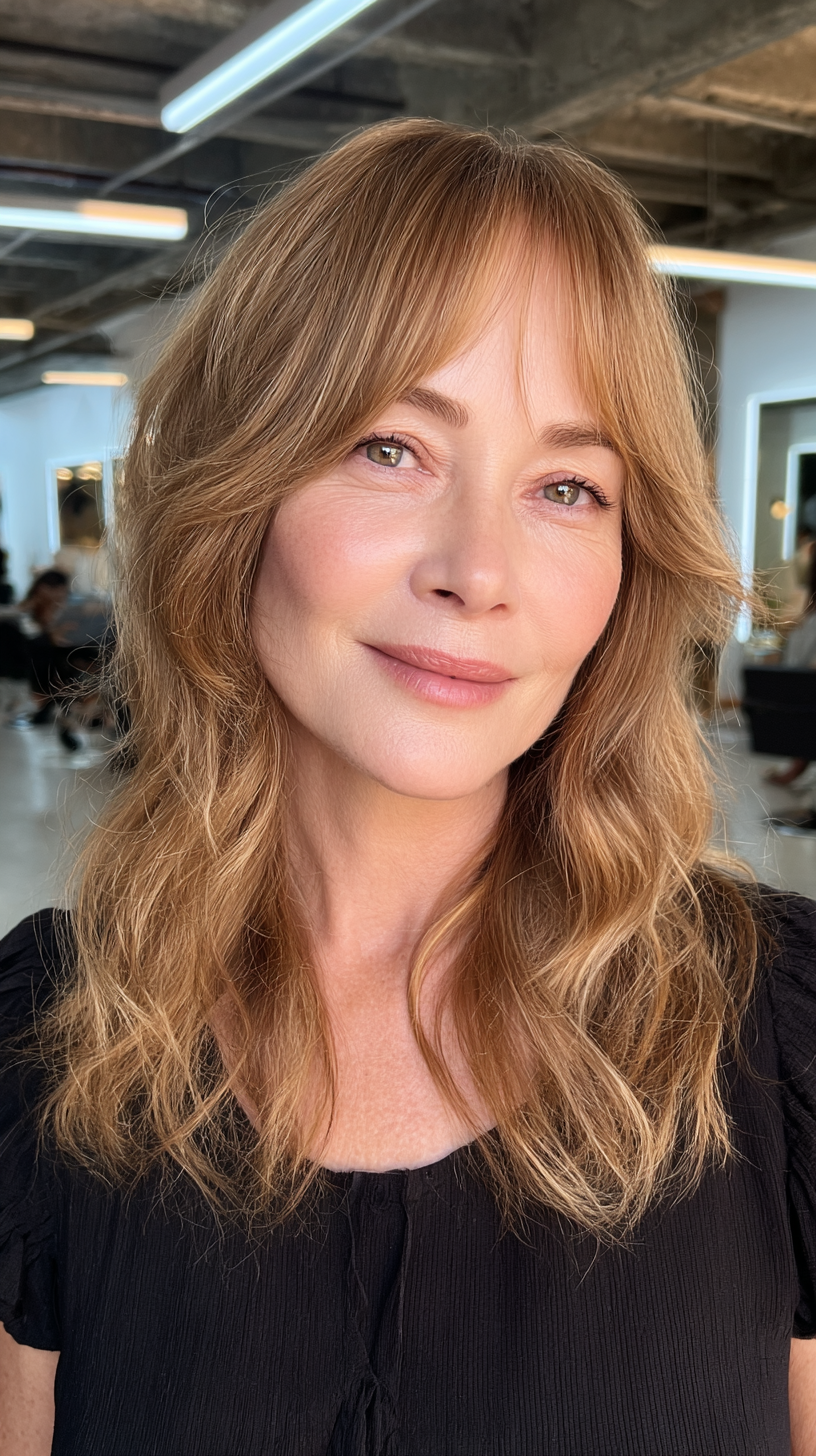Textured Caramel Boho Shag for Women Over 60