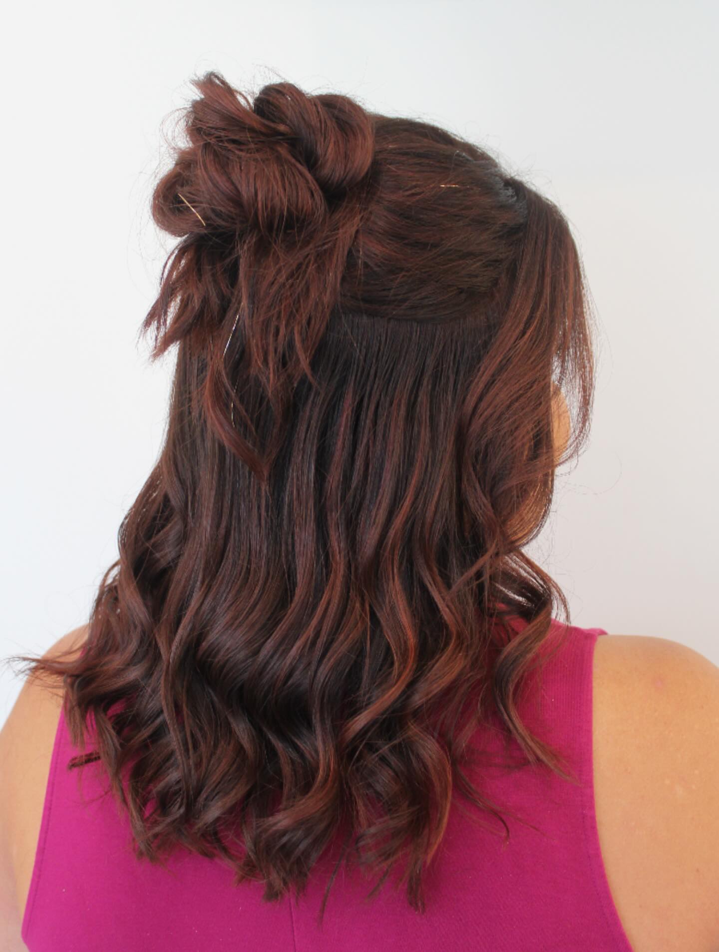 Textured Half-Up Twisted Hairstyle