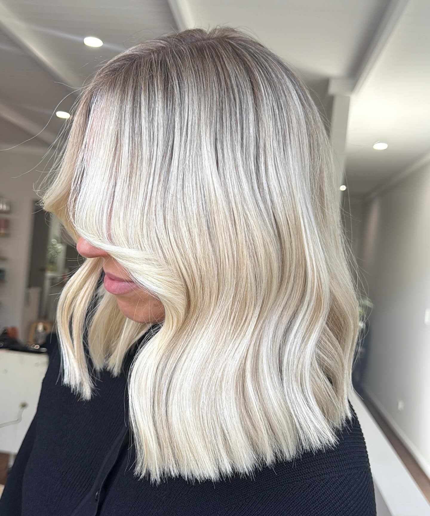 Textured Mid-Length Cut with Soft Waves