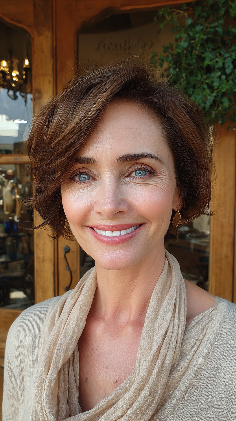 Textured Short Bob with Soft Waves