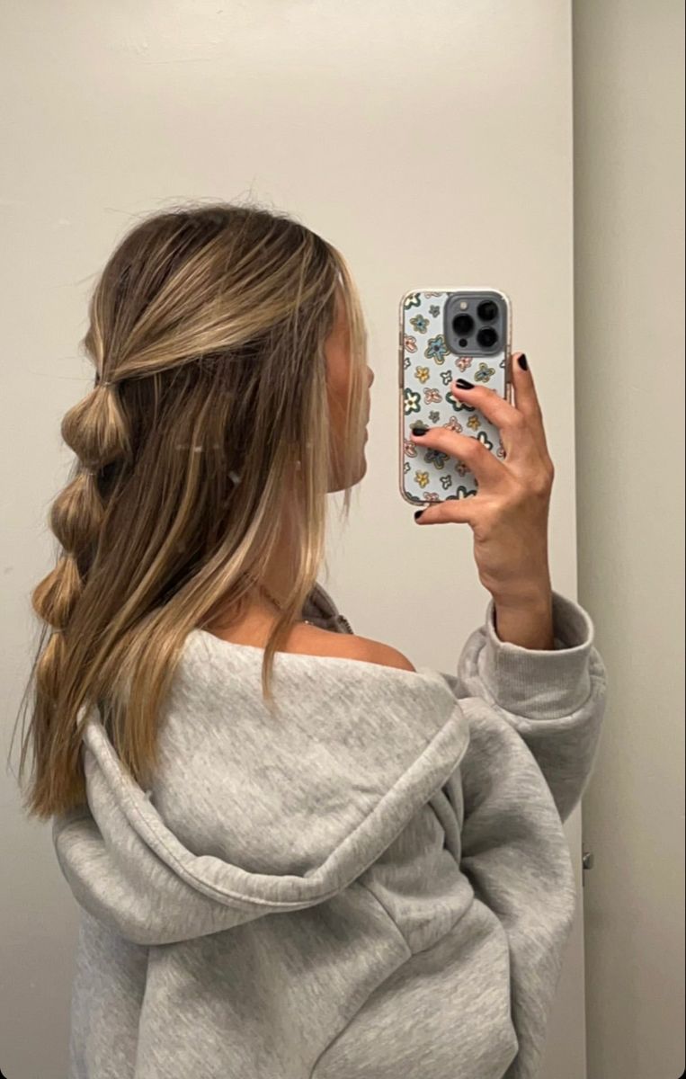 Trendy Boho Bubble Braid with Soft Waves