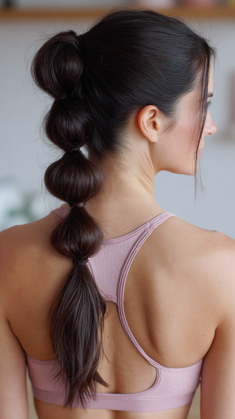 Trendy Bubble Ponytail with Natural Shine