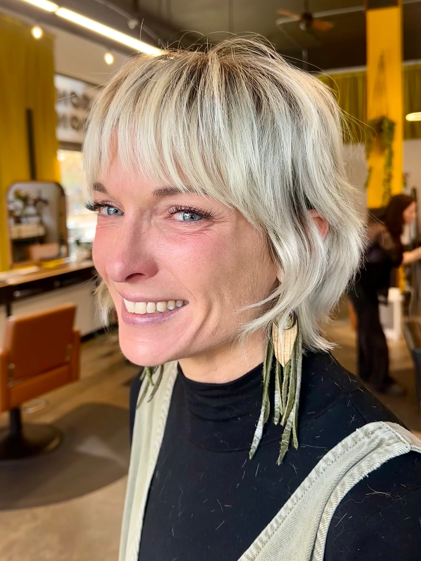 Trendy Textured Short Cut with Soft Bangs