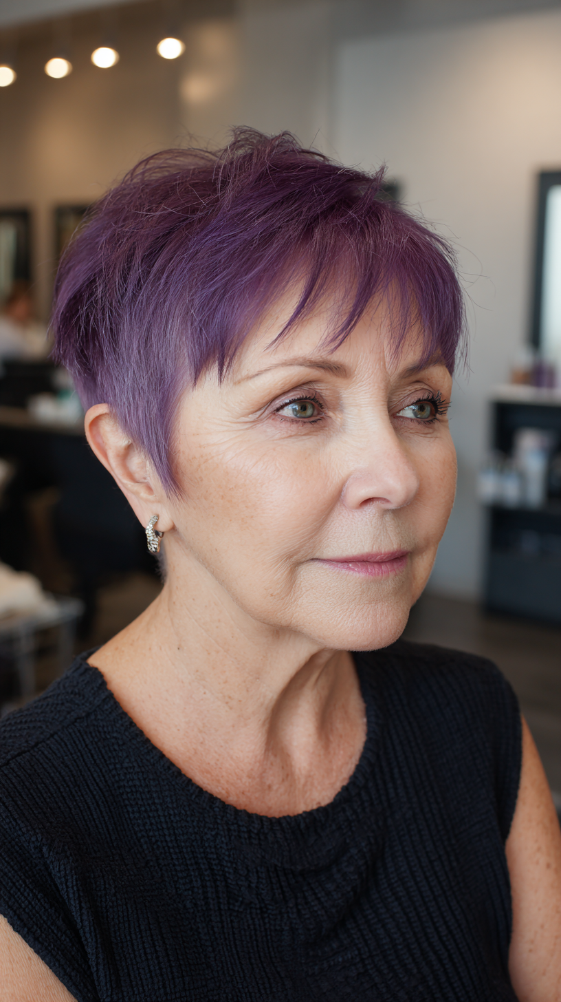 Vibrant Pixie Shag with Textured Layers