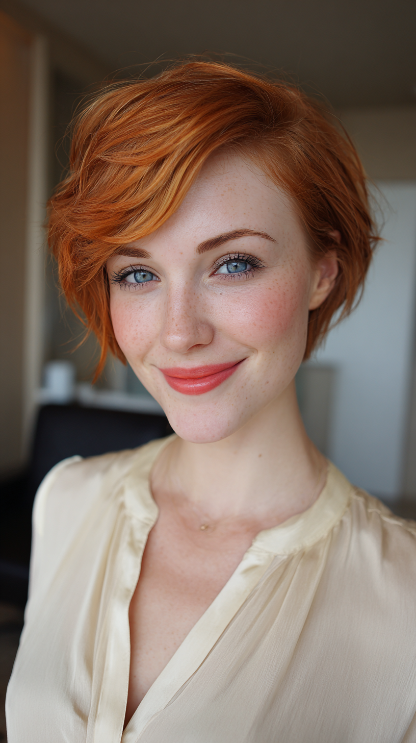 Vibrant Textured Short Bob with Soft Waves