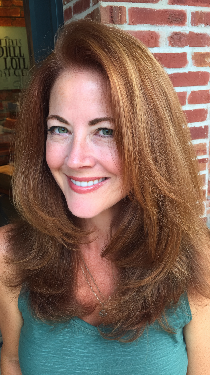 Voluminous Long Layers with Subtle Face-Framing Highlights