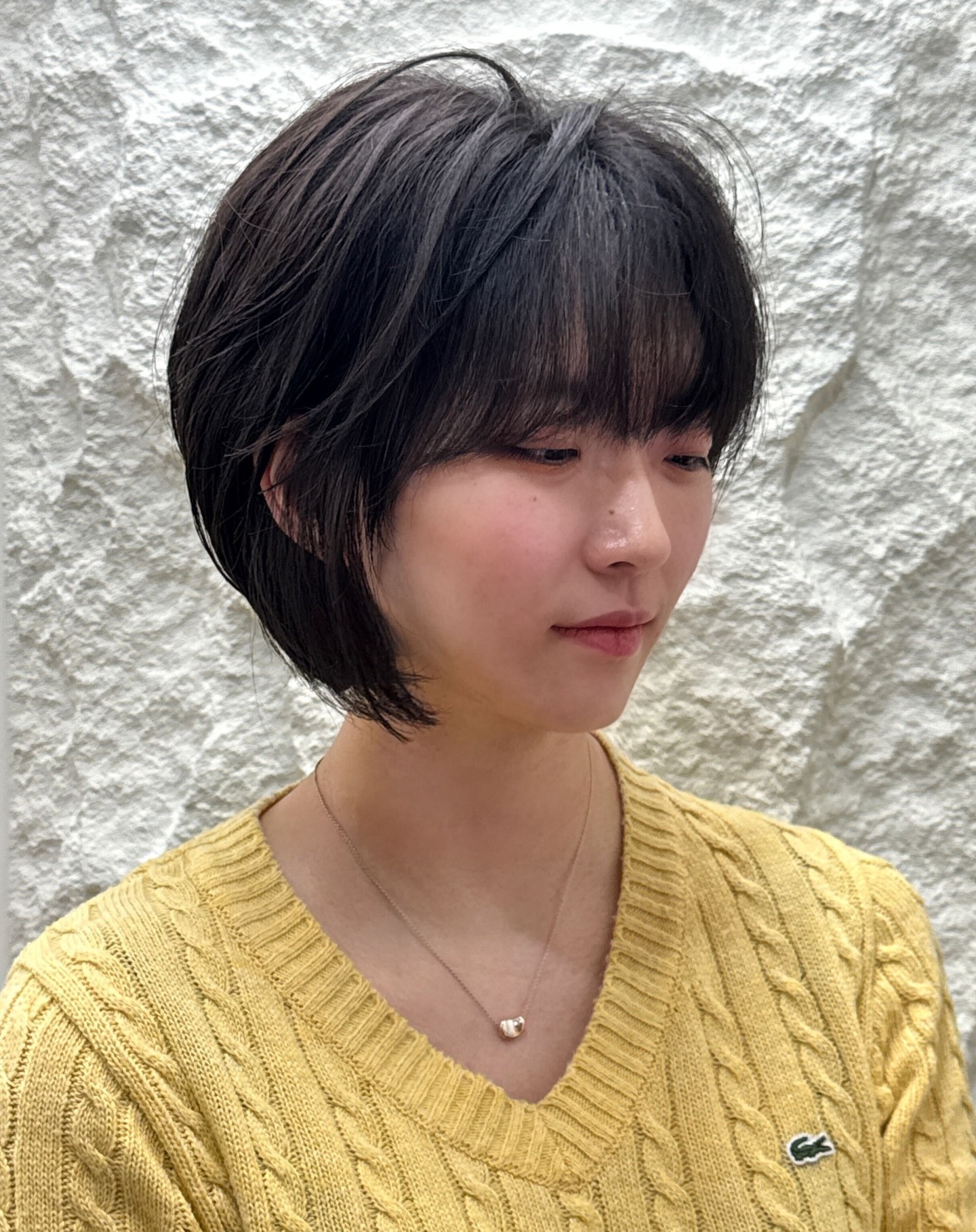 Chic Textured Bob with Soft Bangs