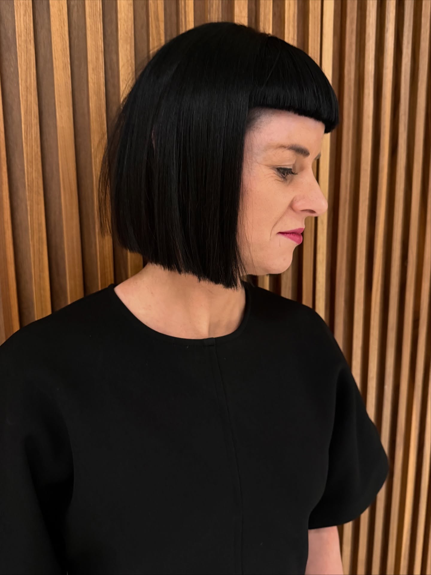 Bold Blunt Bob with Straight Fringe
