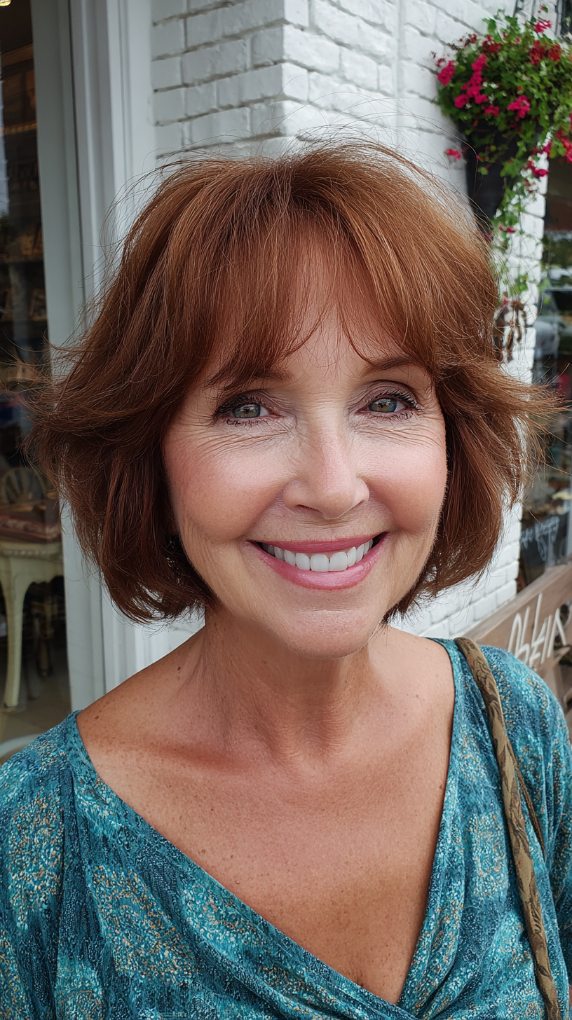 Charming Textured Shag with Soft Bangs