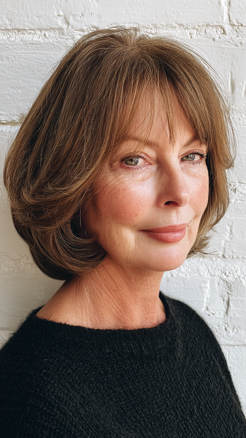 Chic Layered Shag with Soft Face-Framing Highlights