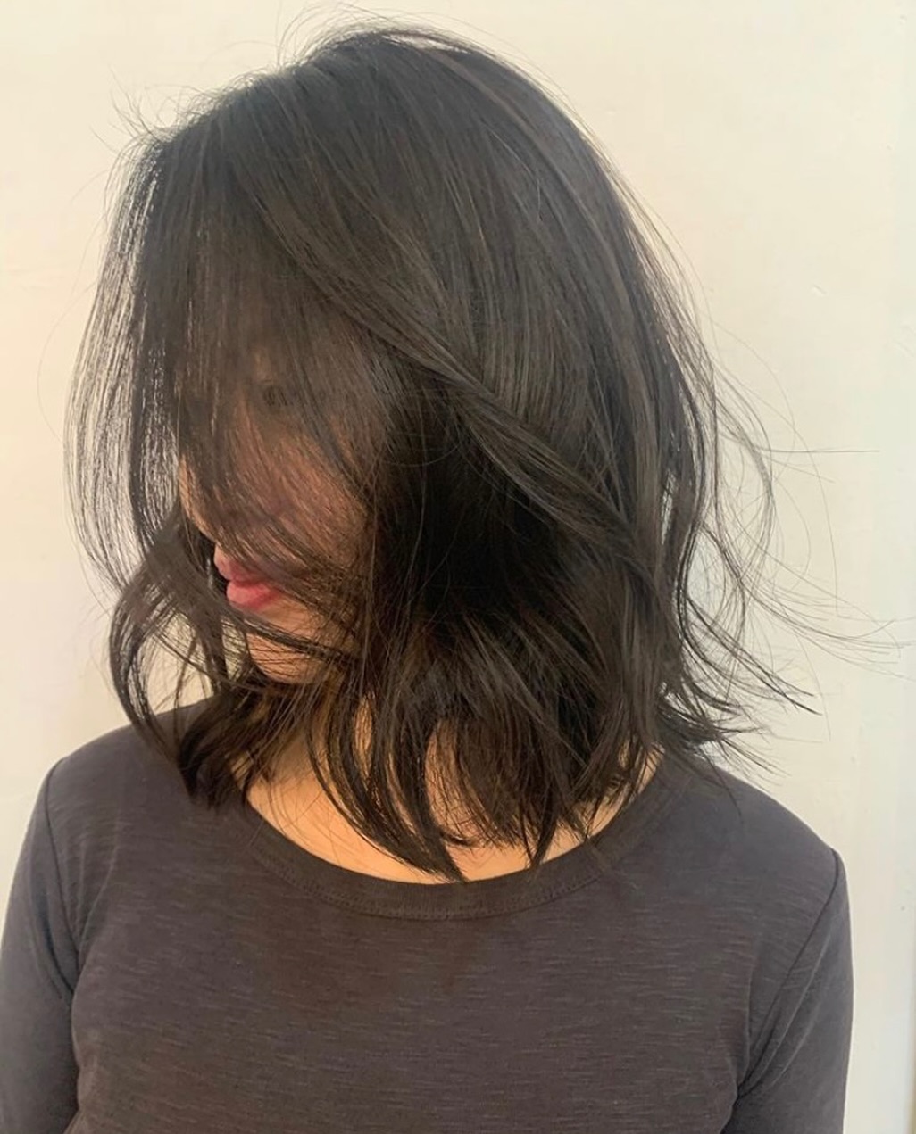 Chic Textured Long Bob with Natural Movement