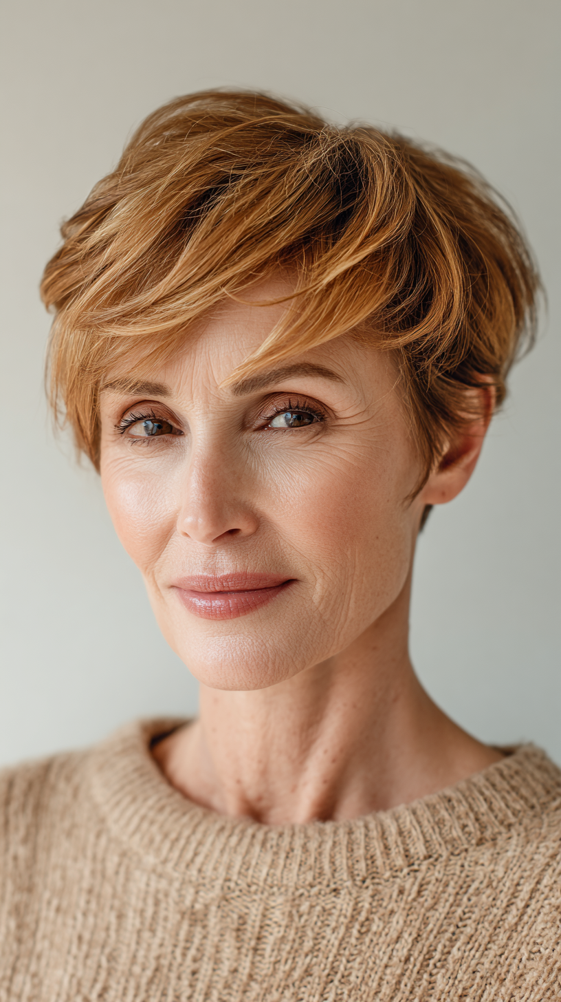 Chic Textured Pixie Cut with Subtle Layers