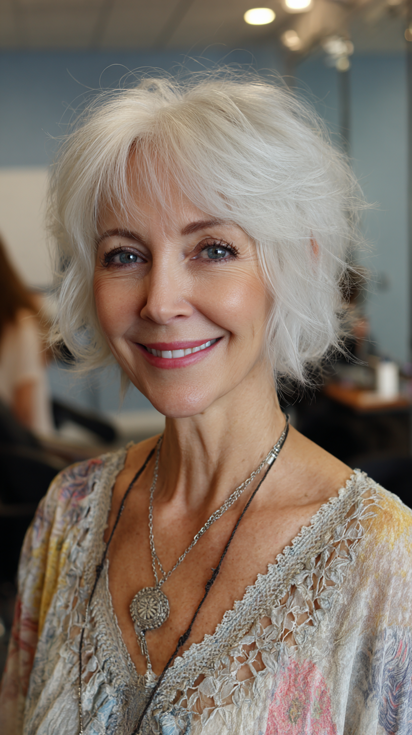 Chic Textured Shaggy Bob with Subtle Layers