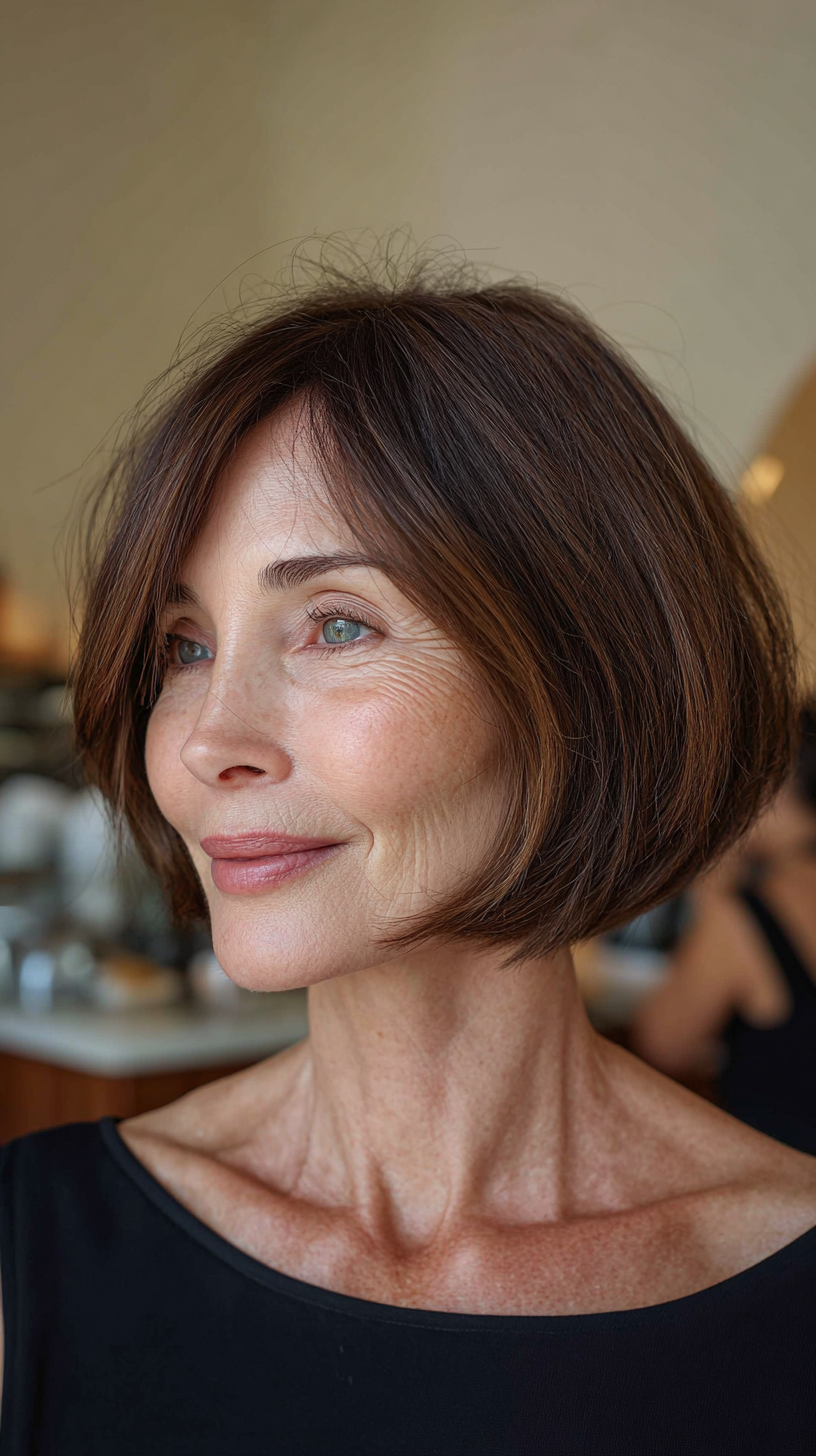 Classic Shaggy Bob with Subtle Layers