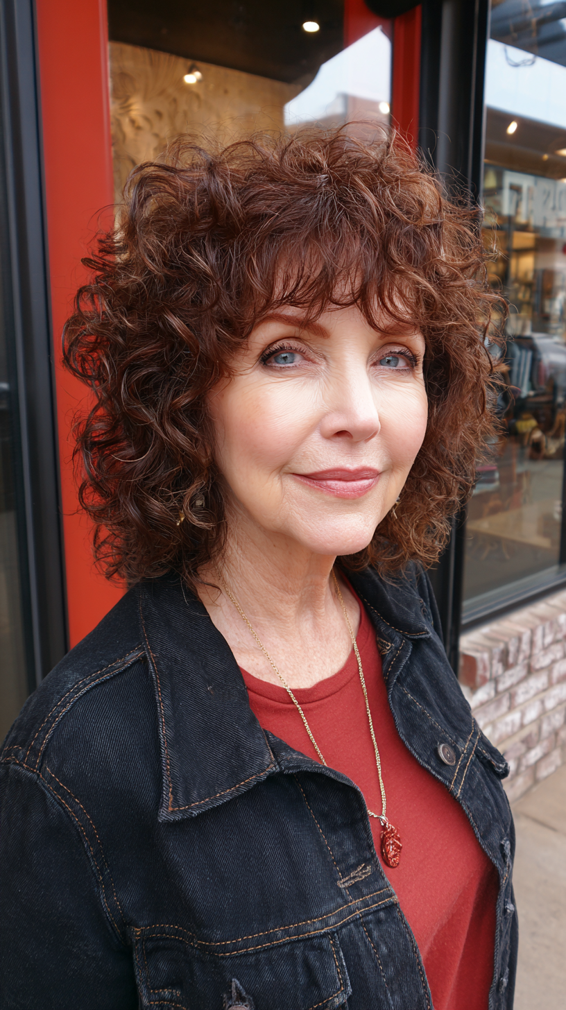 Dynamic Curly Shag with Lively Movement