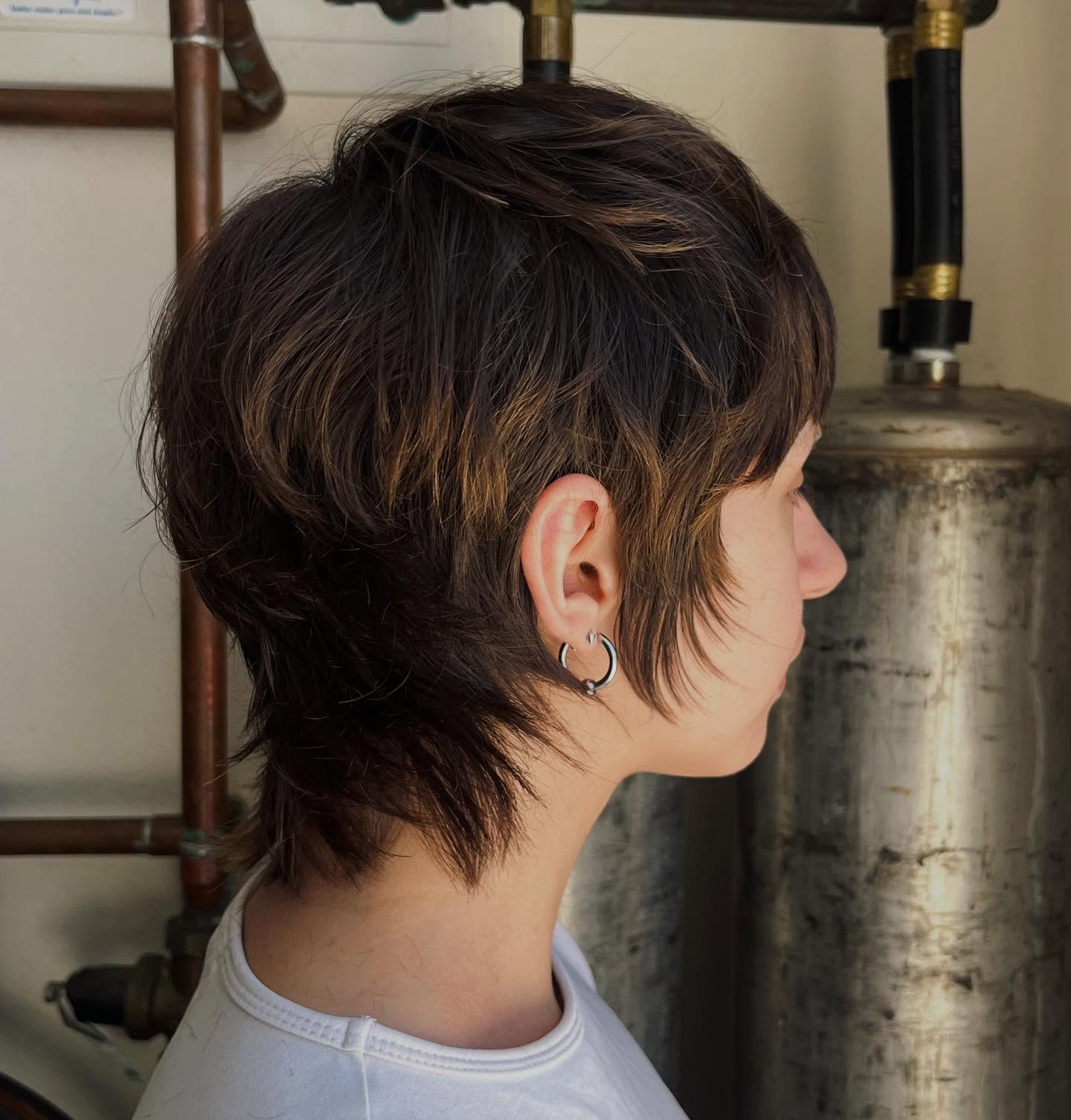 Edgy Long Pixie Cut with Textured Layers